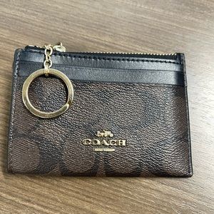 COACH Mini Skinny Id Case In Signature Canvas